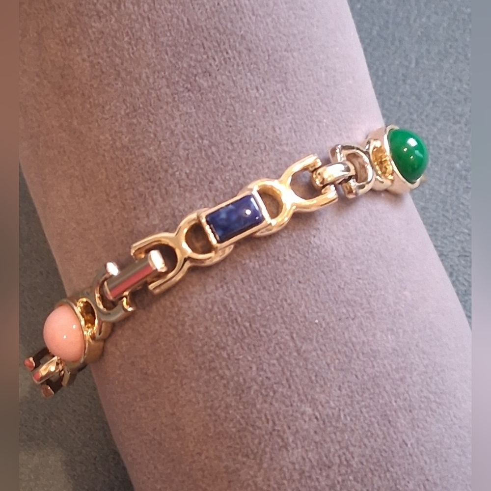Sarah Coventry Multicolor Cabochon Bracelet